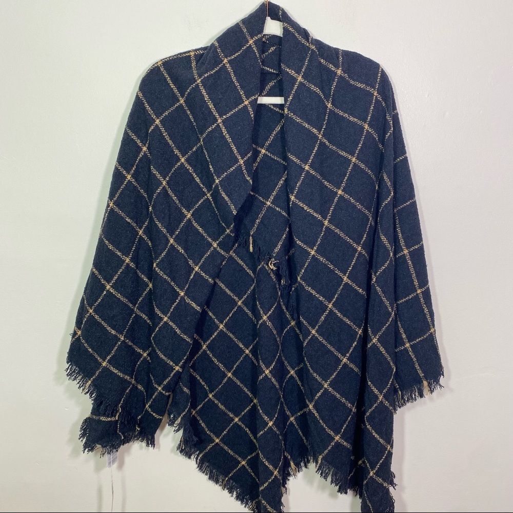 MADEWELL Navy Striped Blanket Scarf